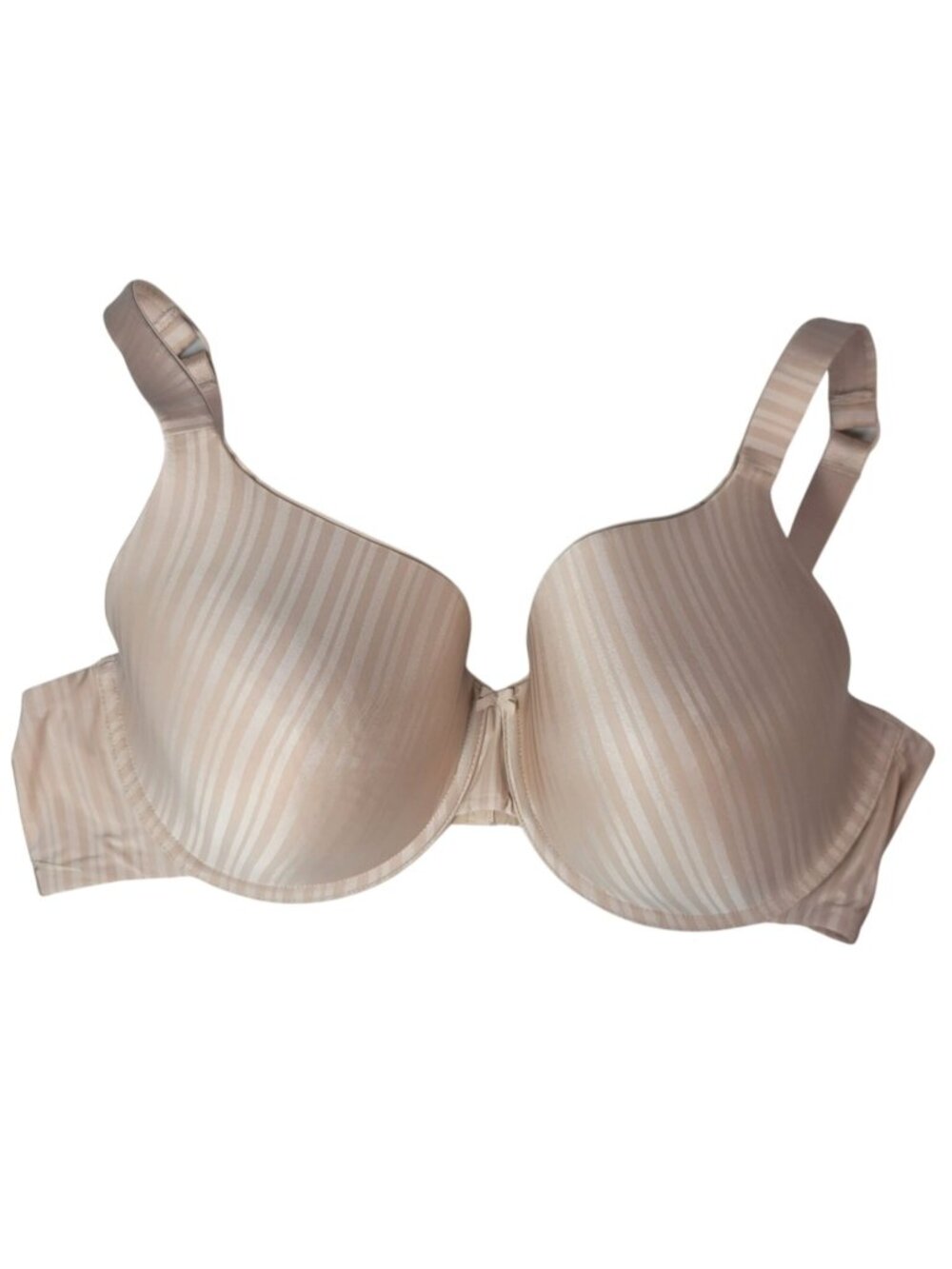 Parfait Aline Full Coverage TShirt Bra Tan 44DD Underwire Light Pad Adj Striped